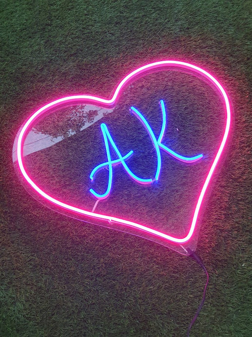 Custom Heart Shape Neon Name Sign