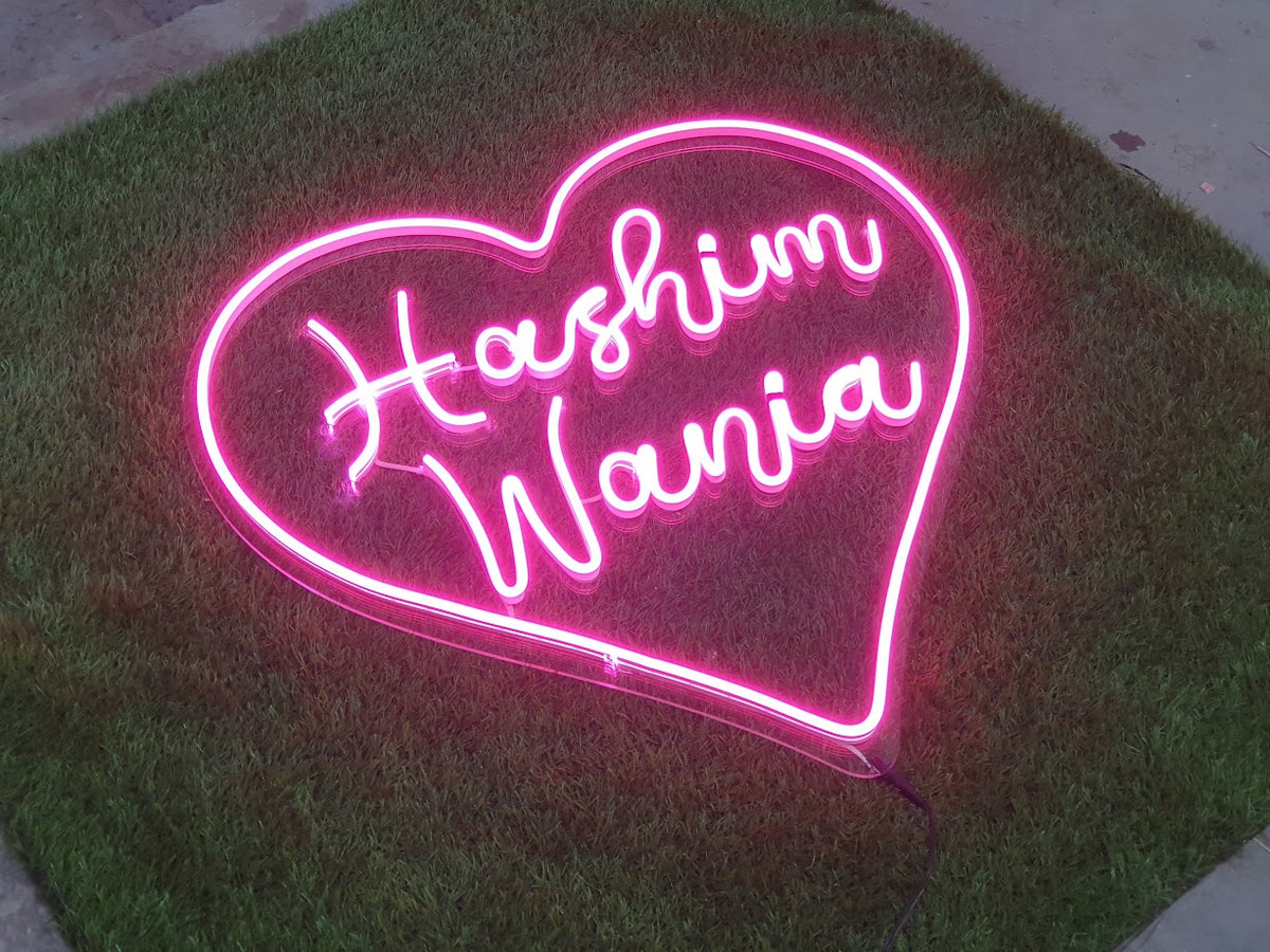 Custom Heart Shape Neon Name Sign